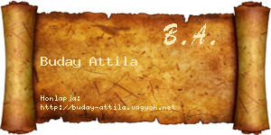 Buday Attila névjegykártya