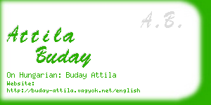 attila buday business card